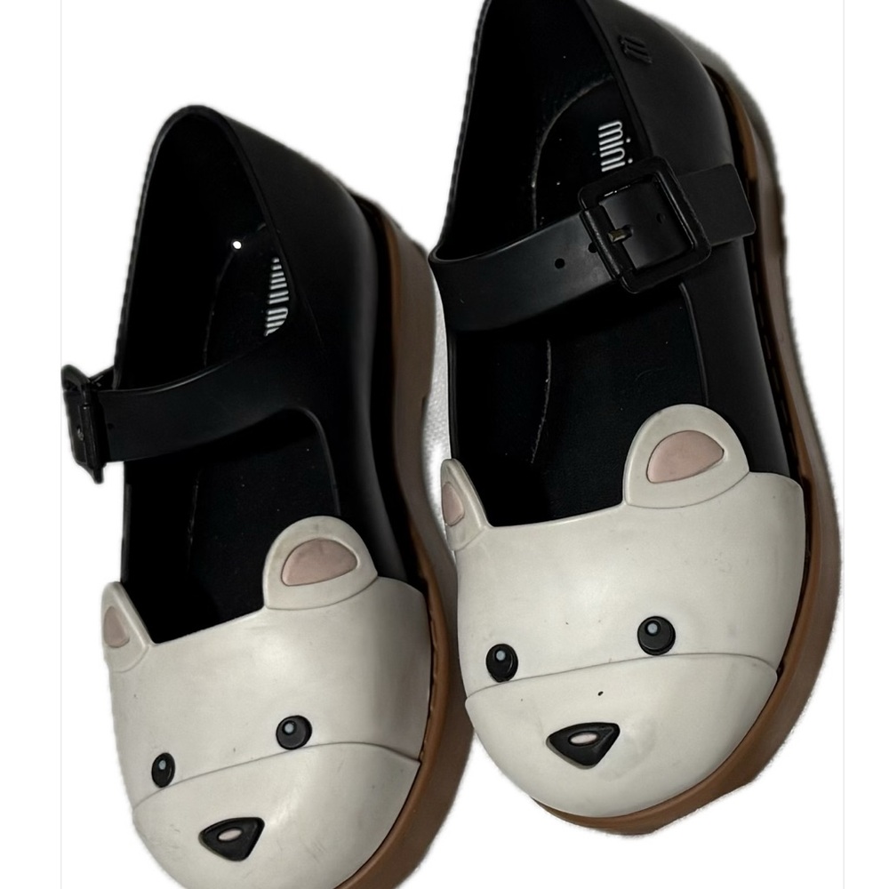 Mini Melissa Kids' Black and White Bear Shoes